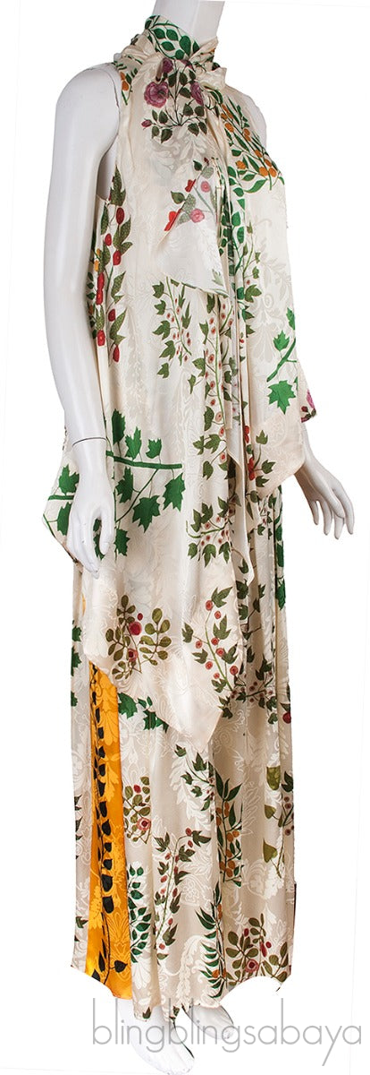 Printed Halter Blouse & Wide Leg Trouser