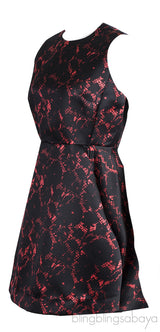 Printed Black Mini Dress