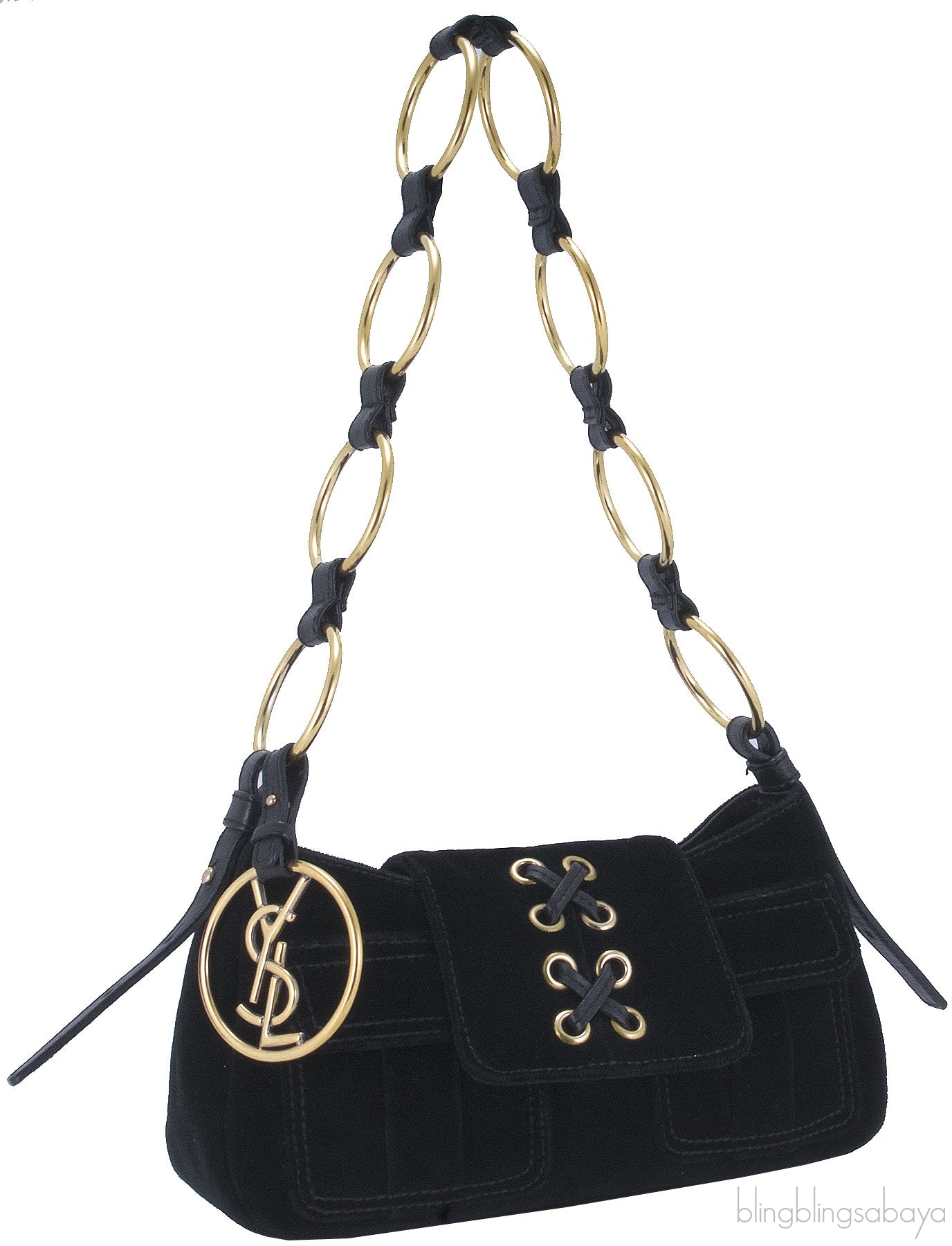 Black Suede Shoulder Bag