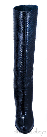 Python Knee-High Boots