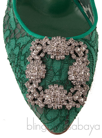 Floral Lace Emerald Green Hangisi