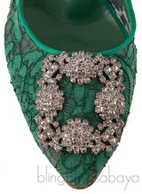 Floral Lace Emerald Green Hangisi