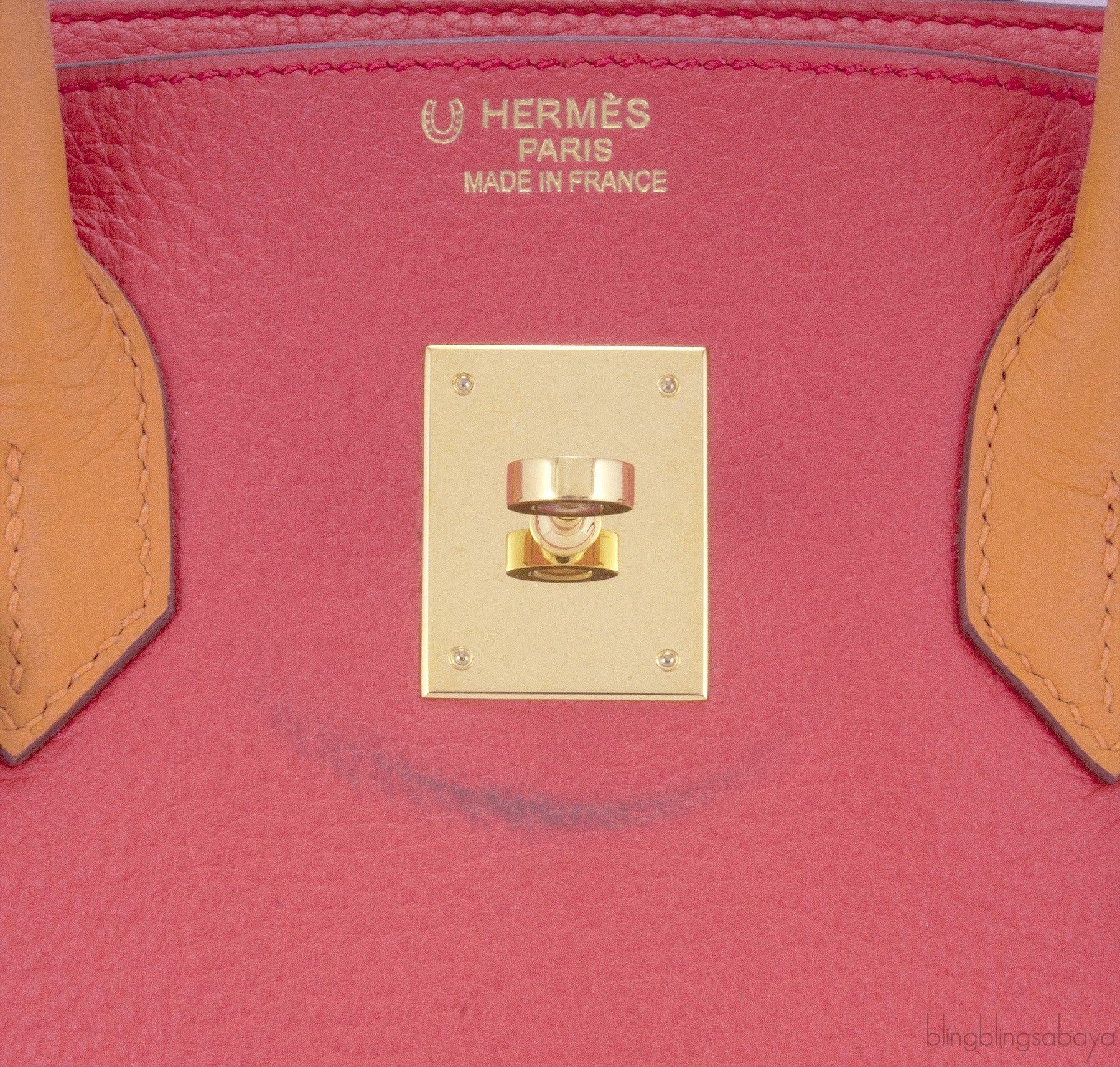 Birkin 35 Bicolor Rose Jaipur/Orange