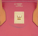 Birkin 35 Bicolor Rose Jaipur/Orange