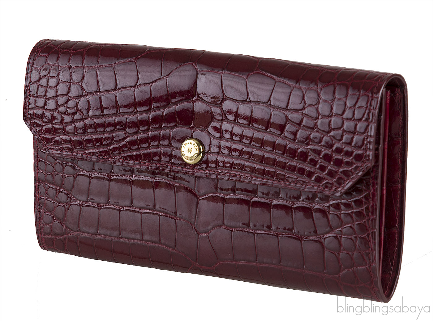 Bordeaux Crocodile Wallet