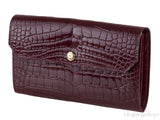 Bordeaux Crocodile Wallet