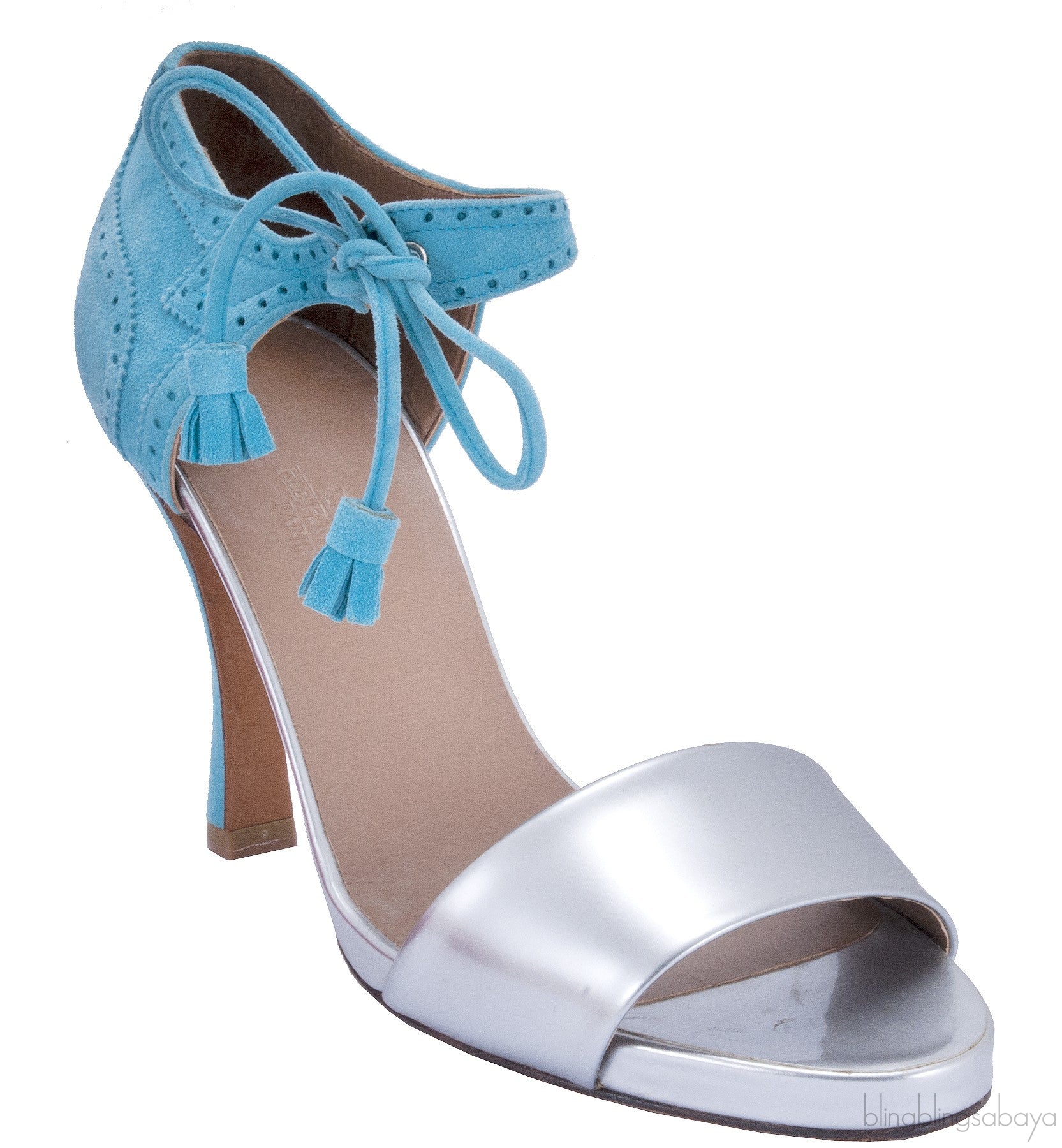 Bi-color Ghillies Leather Sandals