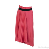 Balenciaga Pink Pleated Asymmetric Hemline Skirt
