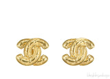 Vintage CC Quilted Earrings