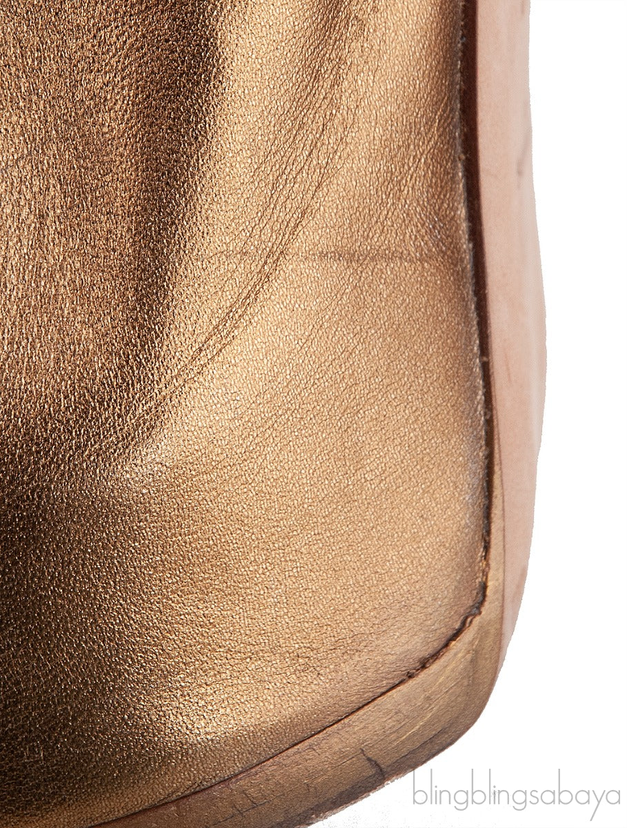 Tribtoo Gold Slingback Pump
