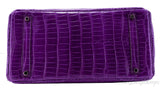 Birkin 35 Purple Crocodile GHW