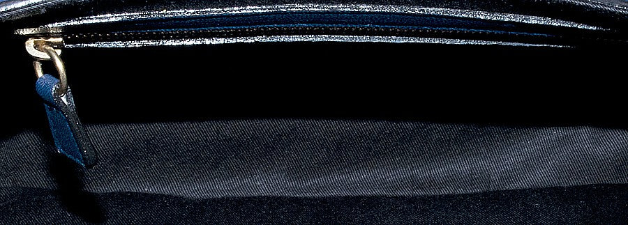 Sally Navy Blue Python Shoulder Bag