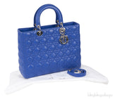 Lady Dior Large Iris Quilted Bag