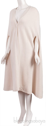 Off-white Open Front Wool Cape