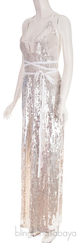 White Sequin Jumpsuit
