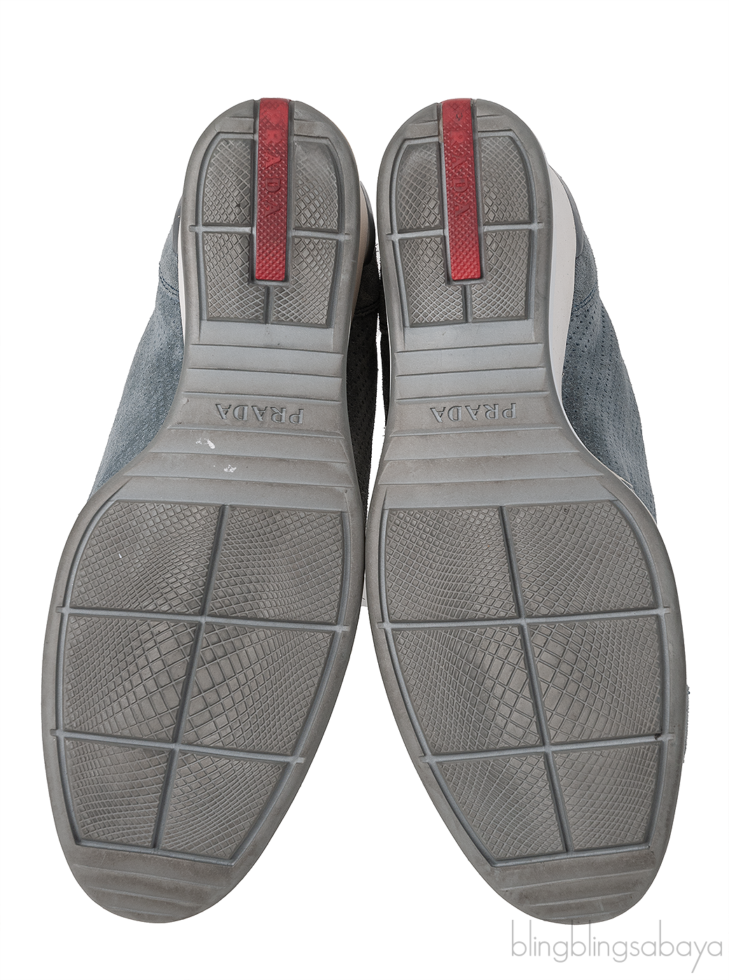 Prada Greenish Grey Sport Suede Wedge Sneakers
