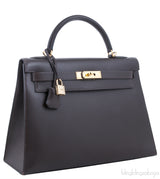 Kelly 32 Dark Brown Epsom GHW