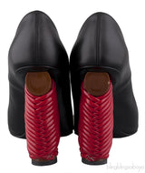 Black Pointed Toe Braided Heels