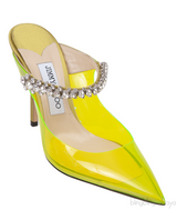 Jimmy Choo Bing Green PVC 100 mm Crystal