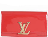 Louise Red Patent Clutch