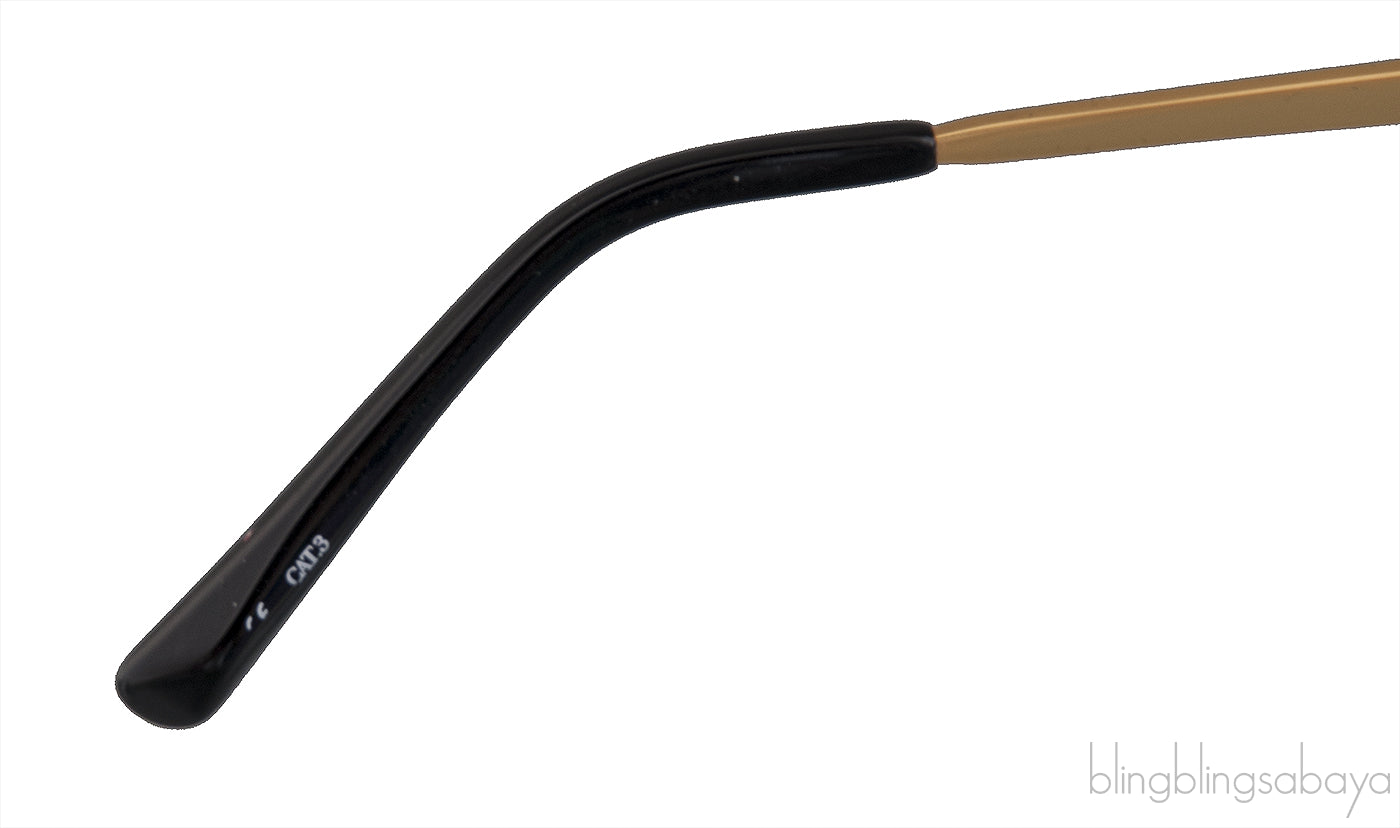 Linda Farrow LFL461 Black & Gold Aviator Sunglasses