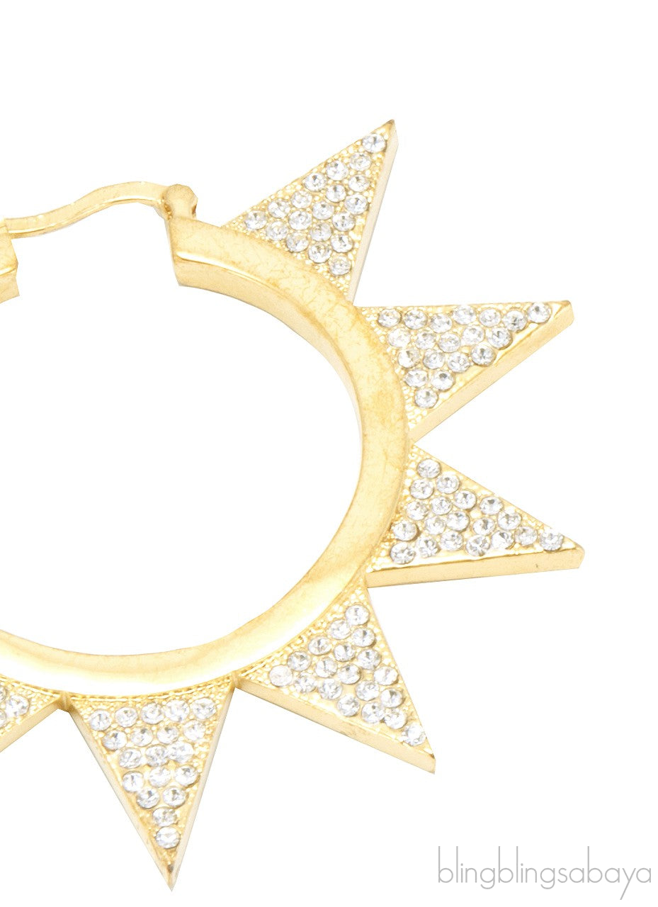 Spike Cubic Zirconia Earrings
