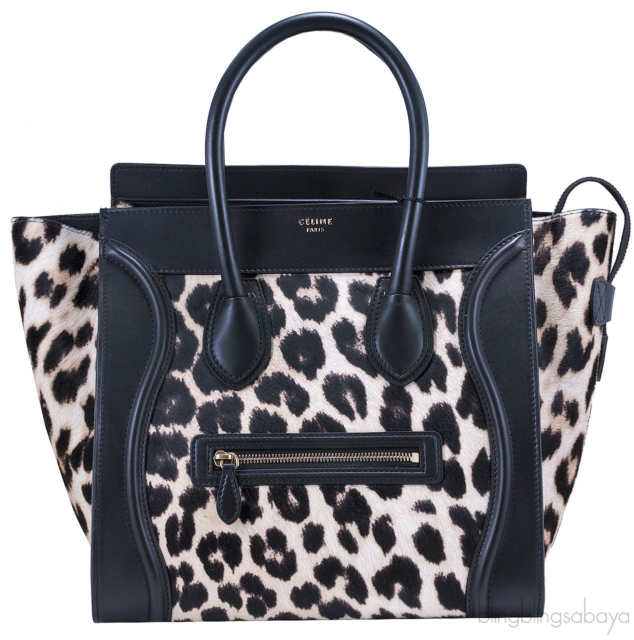 Mini Luggage Leopard Pony Hair