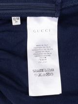 Gucci Navy Blue Cat Embroidered Polo Baby Dress