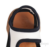 White Stretch Neoprene Sandals