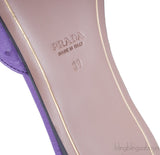 Purple Ostrich Open Toe Slide
