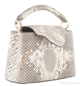 Capucines Gold Python Mini