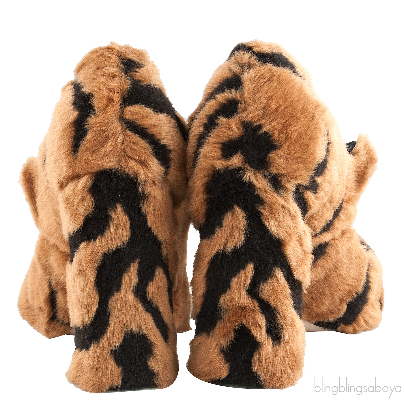 Tiger-print faux fur Pumps