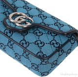Blue GG Marmont Super Mini Bag PHW