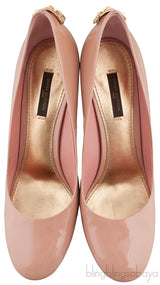 Beige Rose Round Toe Pumps