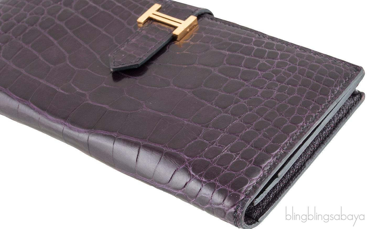 Bearn Amethyst Crocodile Wallet