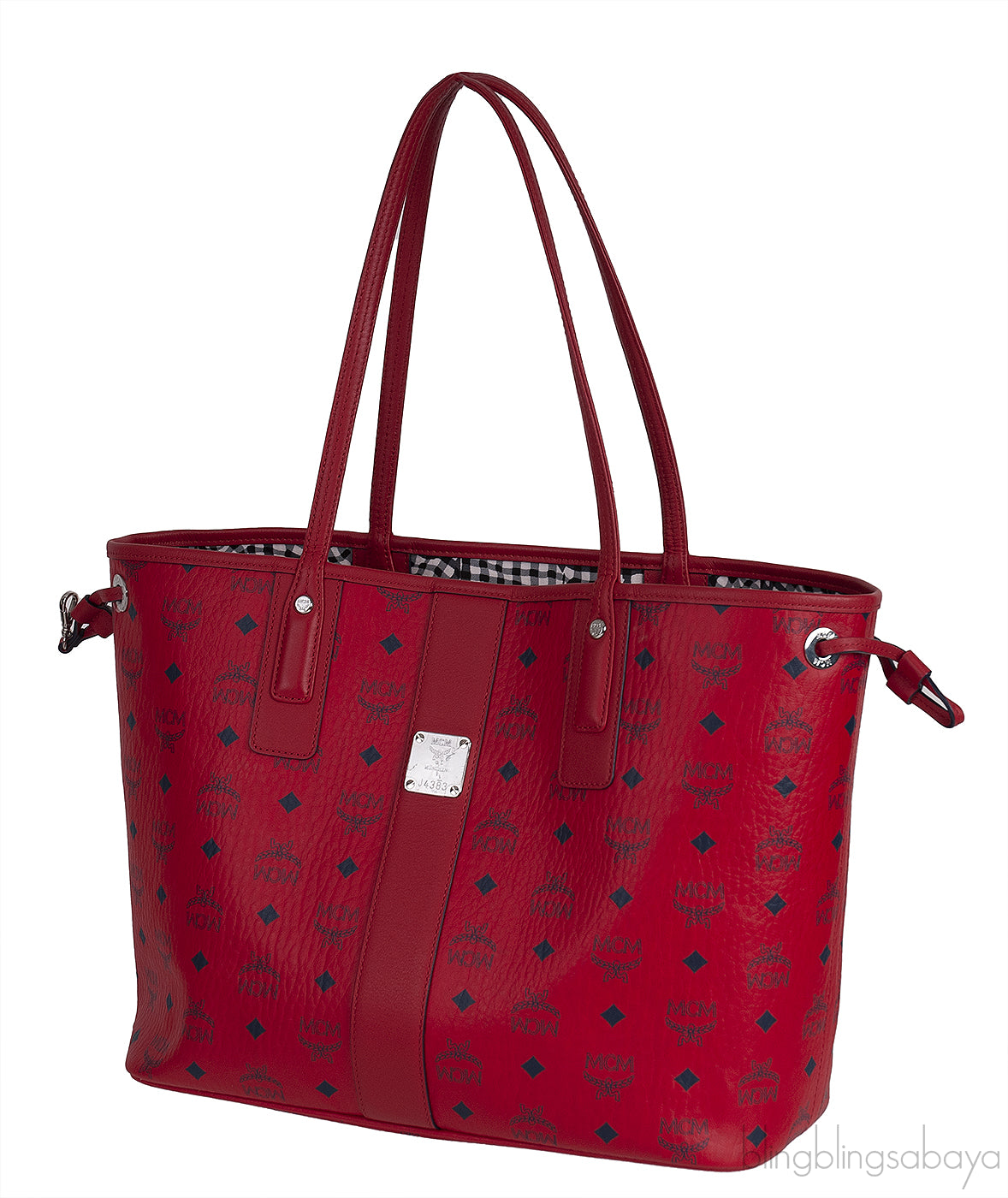 Visetos Large Liz Reversible Shopper Tote Ruby Red
