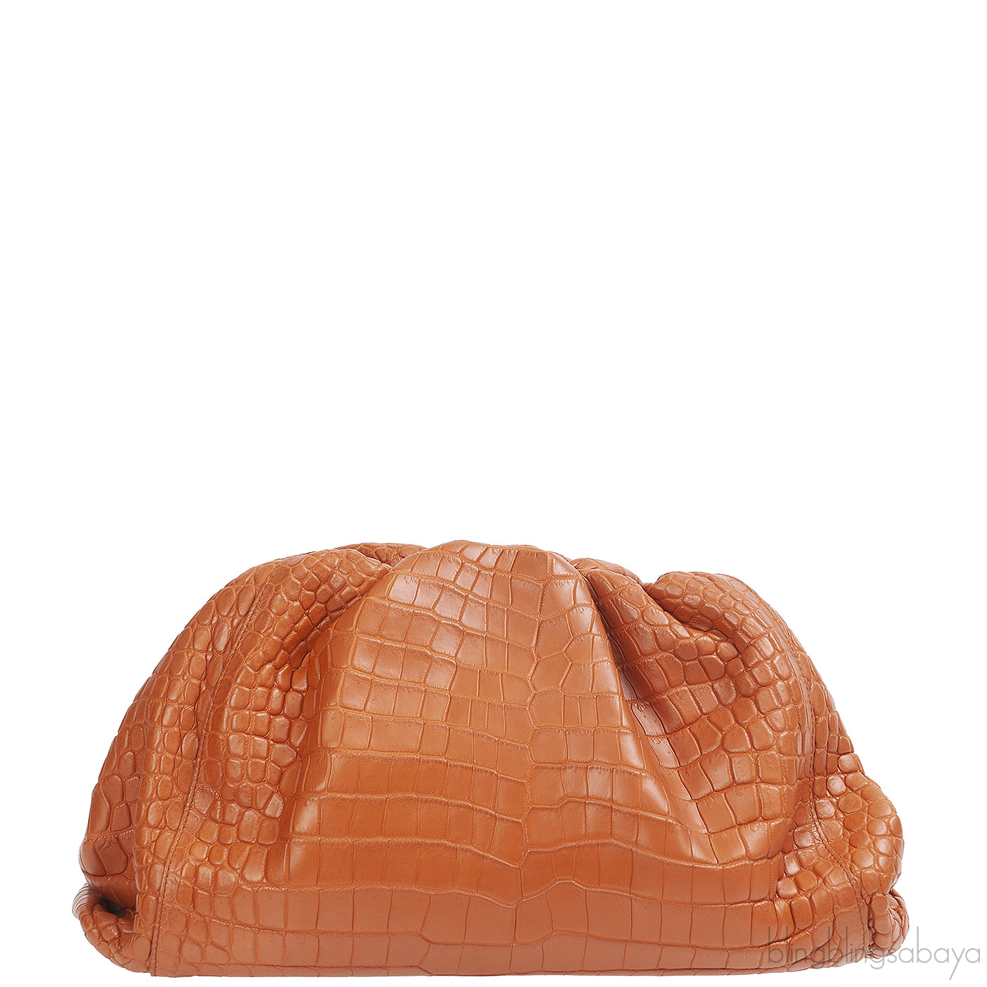 Bottega Veneta The Pouch Camel Croc Clutch