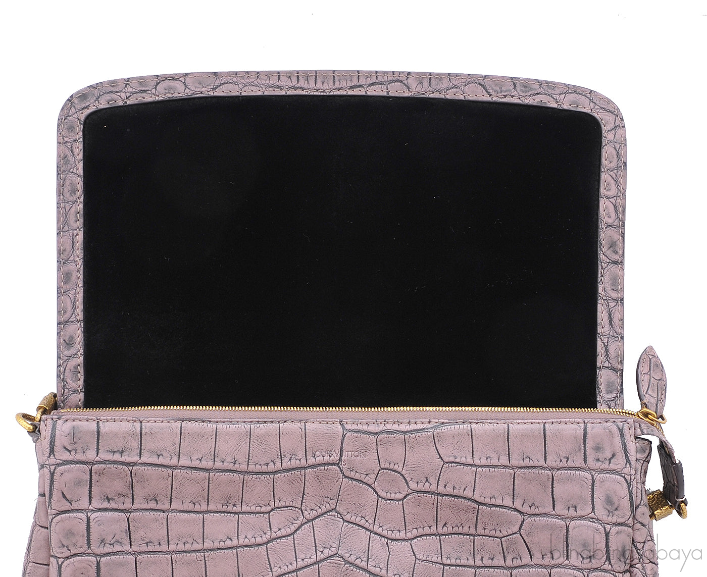 Ecrin Pochette Crocodile Chain Flap