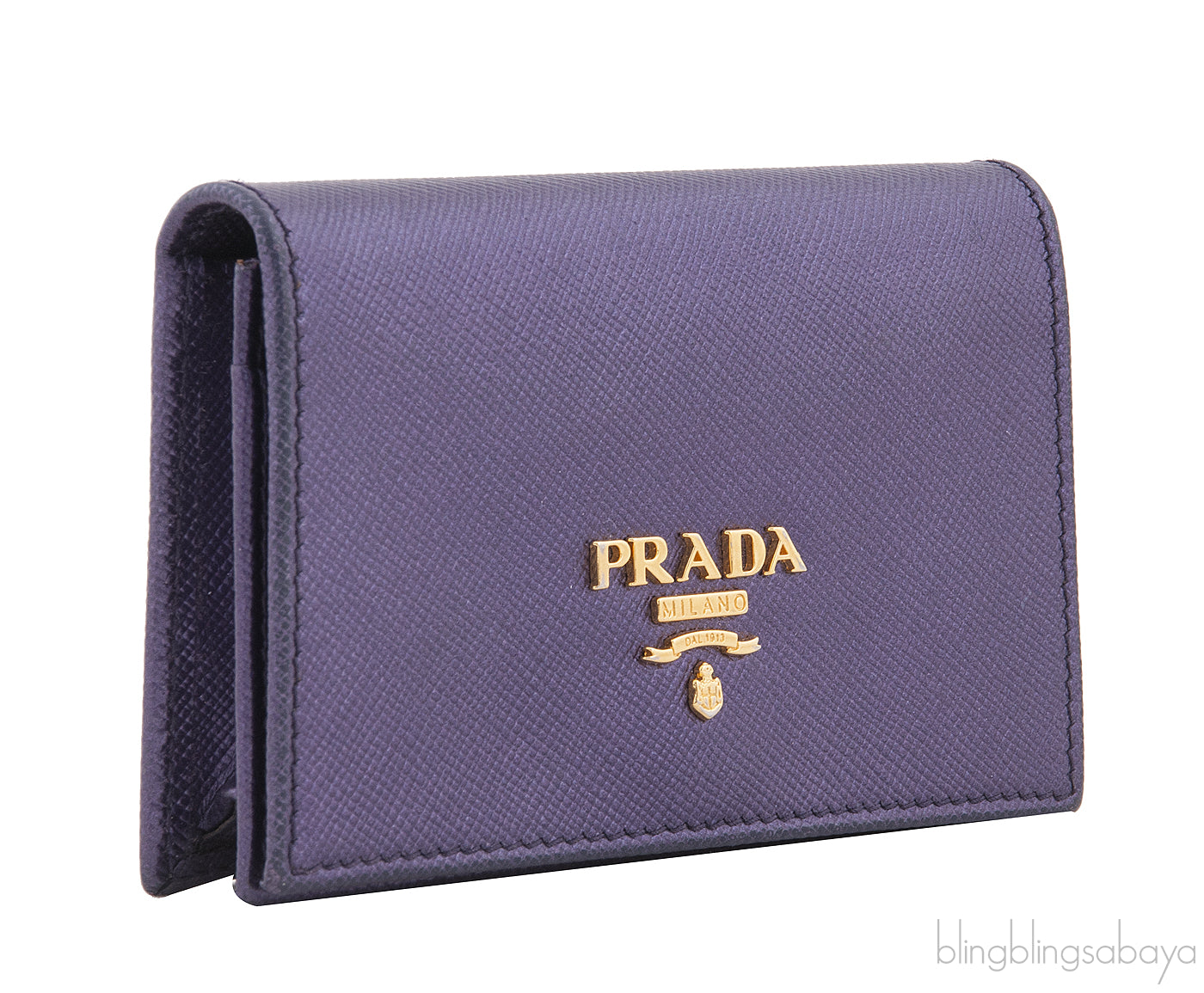 Prada Purple Saffiano Card Holder