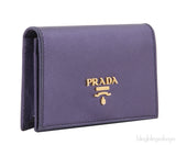 Prada Purple Saffiano Card Holder