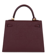Hermes Special Order Kelly 25 Rouge and Gris Perle Epsom Sellier BGHW