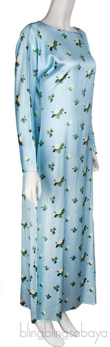 Sky Blue Floral Maxi Dress