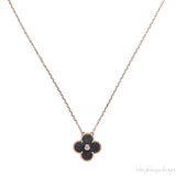 Van Cleef & Arpels Vintage Alhambra Grey Obsidian Holiday Pendant 2023