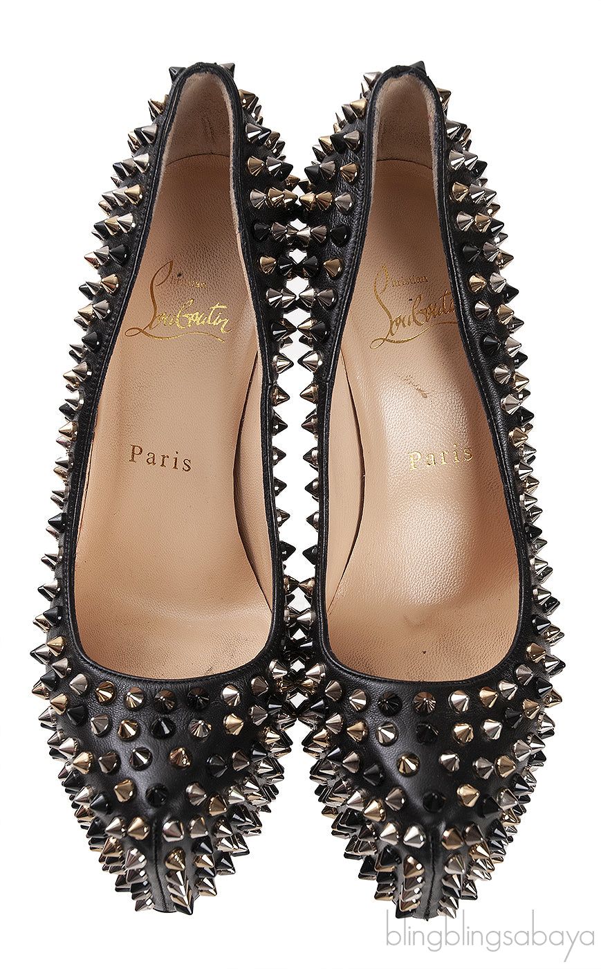 Black Spike Platform Heels