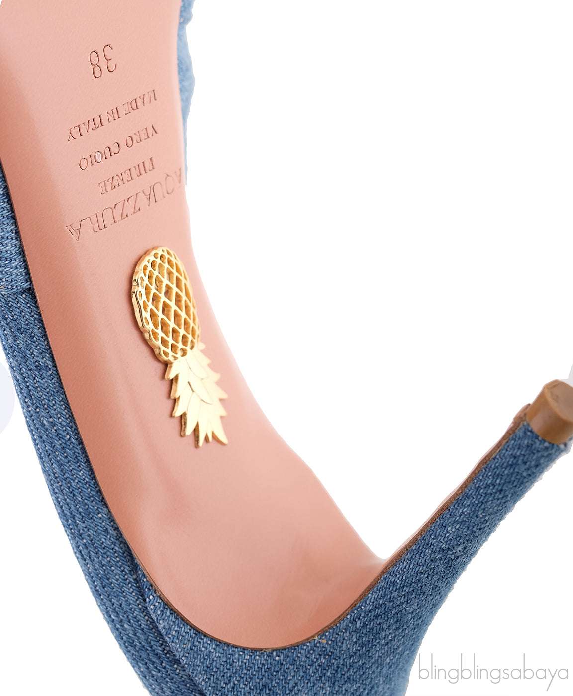 Denim Knotted Pointed Sandals