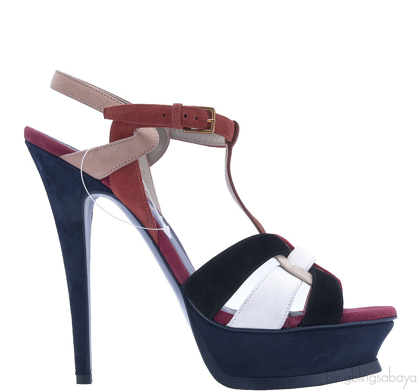 Multicolor Tribute T-strap Sandals