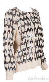 Sequin Embellished Track Jacket