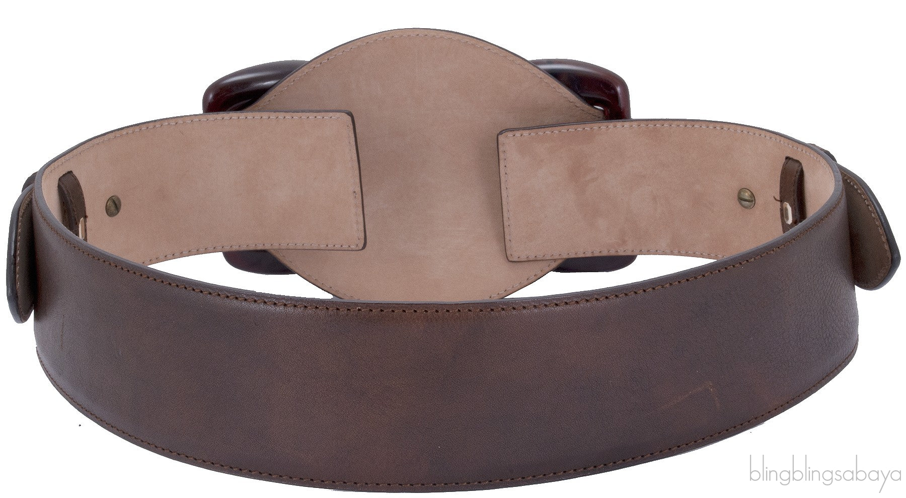 Brown Matte Lucite Chain Belt*