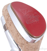 Lafalaise Silver Patent Cork Sandals