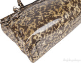 Grande Diva Patent Leopard Bag